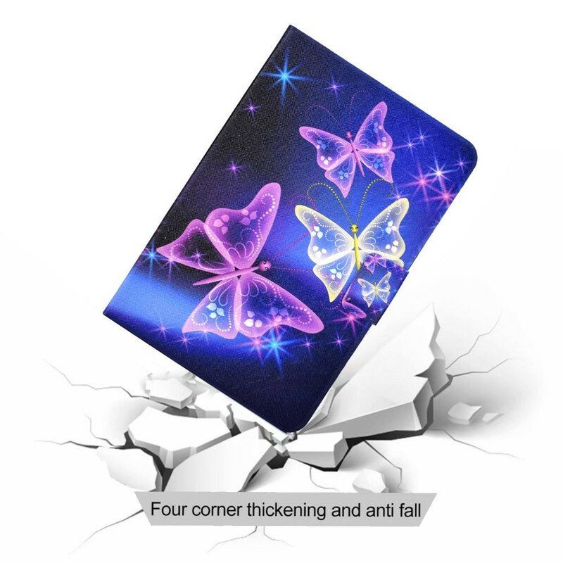 Leren Hoesje voor Samsung Galaxy Tab A7 Lite Vlinder Fee