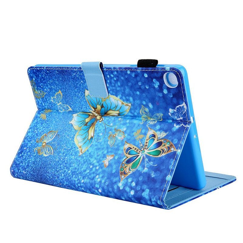 Leren Hoesje voor Samsung Galaxy Tab A7 Lite Vlinders