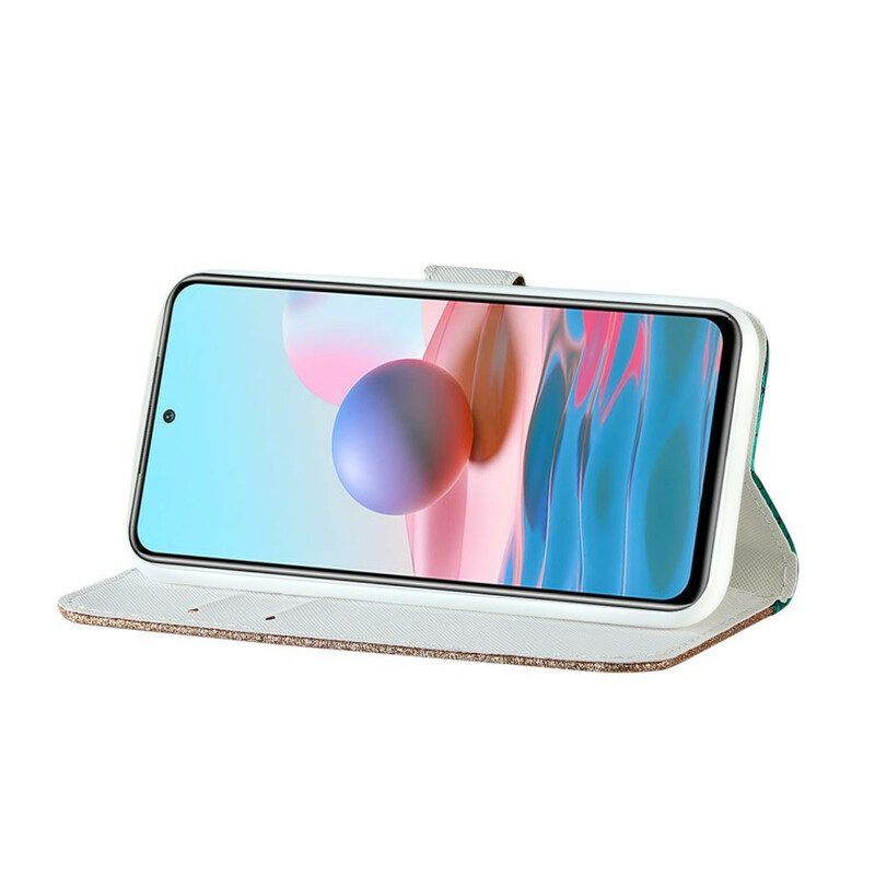 Leren Hoesje voor Xiaomi Redmi Note 10 / 10S Krokodil Diamanten