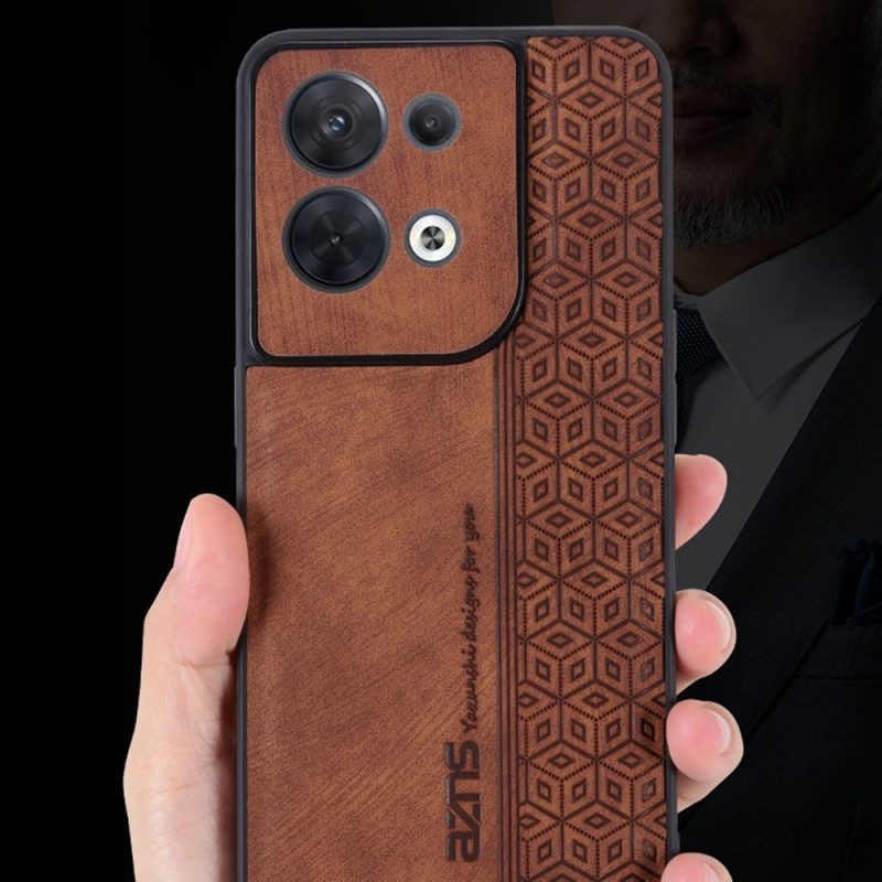 Telefoonhoesje voor Oppo Reno 8 Azns Ledereffect