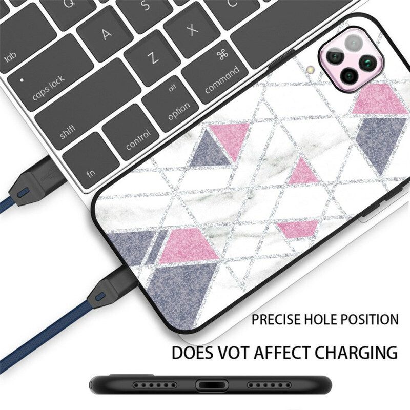 Telefoonhoesje voor Samsung Galaxy M12 / A12 Glitter Marmer